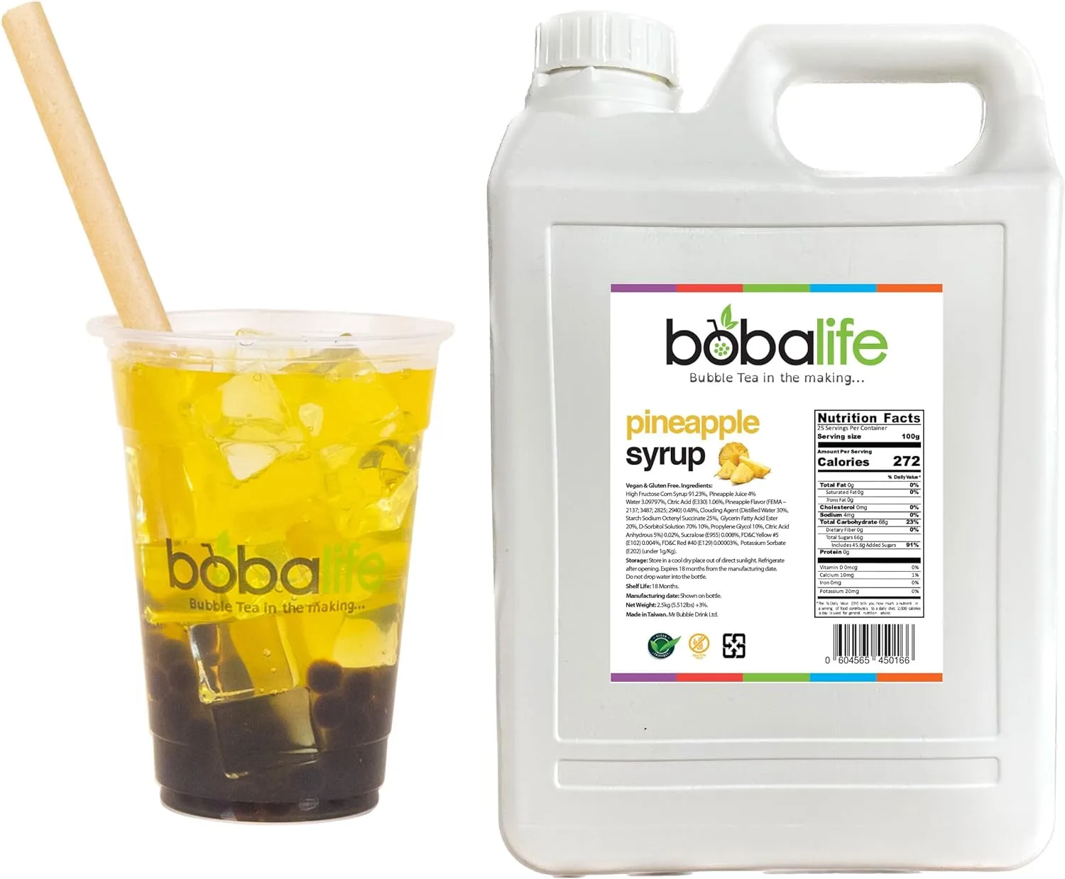 Bubble Tea - Pineapple Syrup (2.5kg)