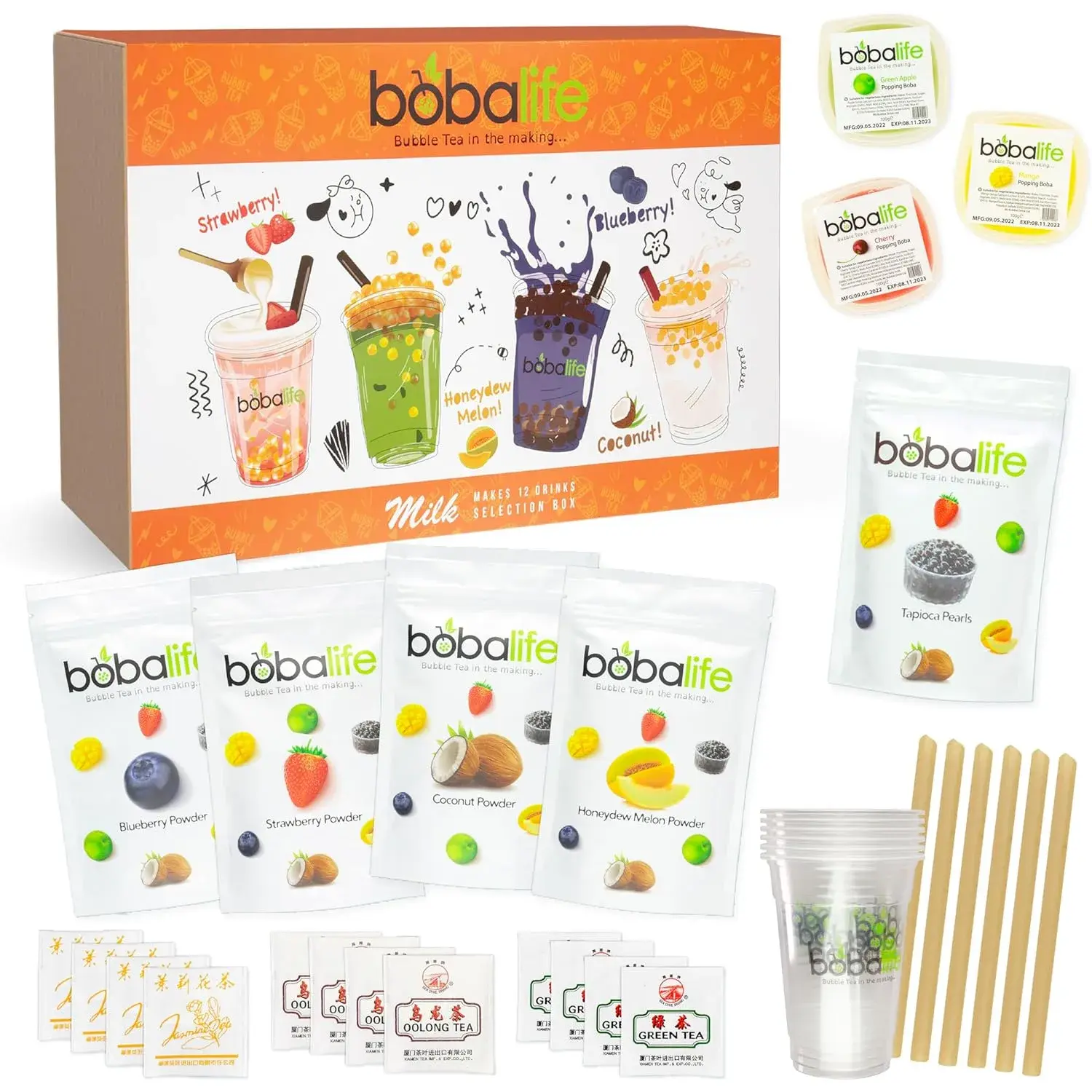 Bubble Tea Gift Set - Large Milky Boba Gift Box