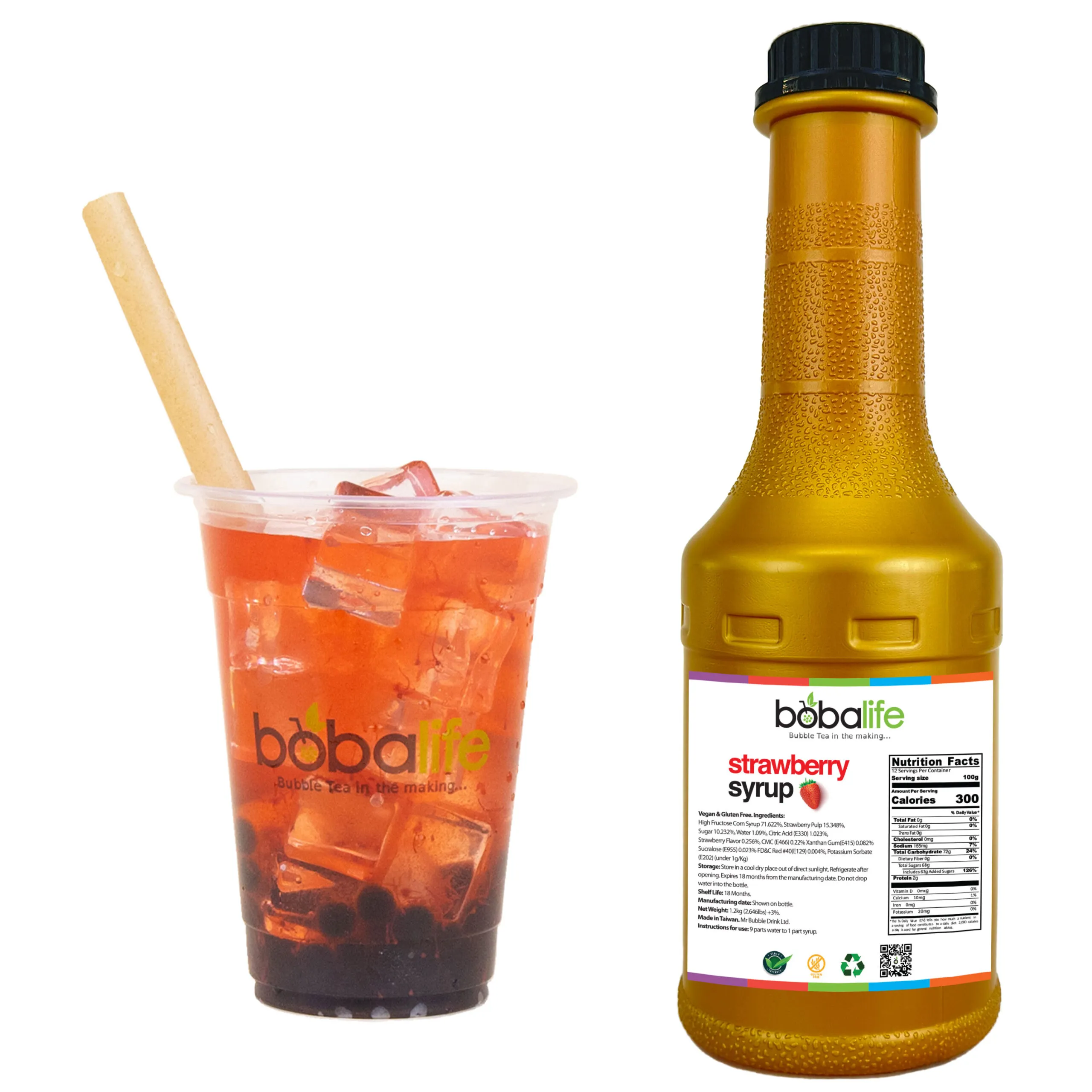 Bubble Tea - Strawberry Syrup (1.2kg)