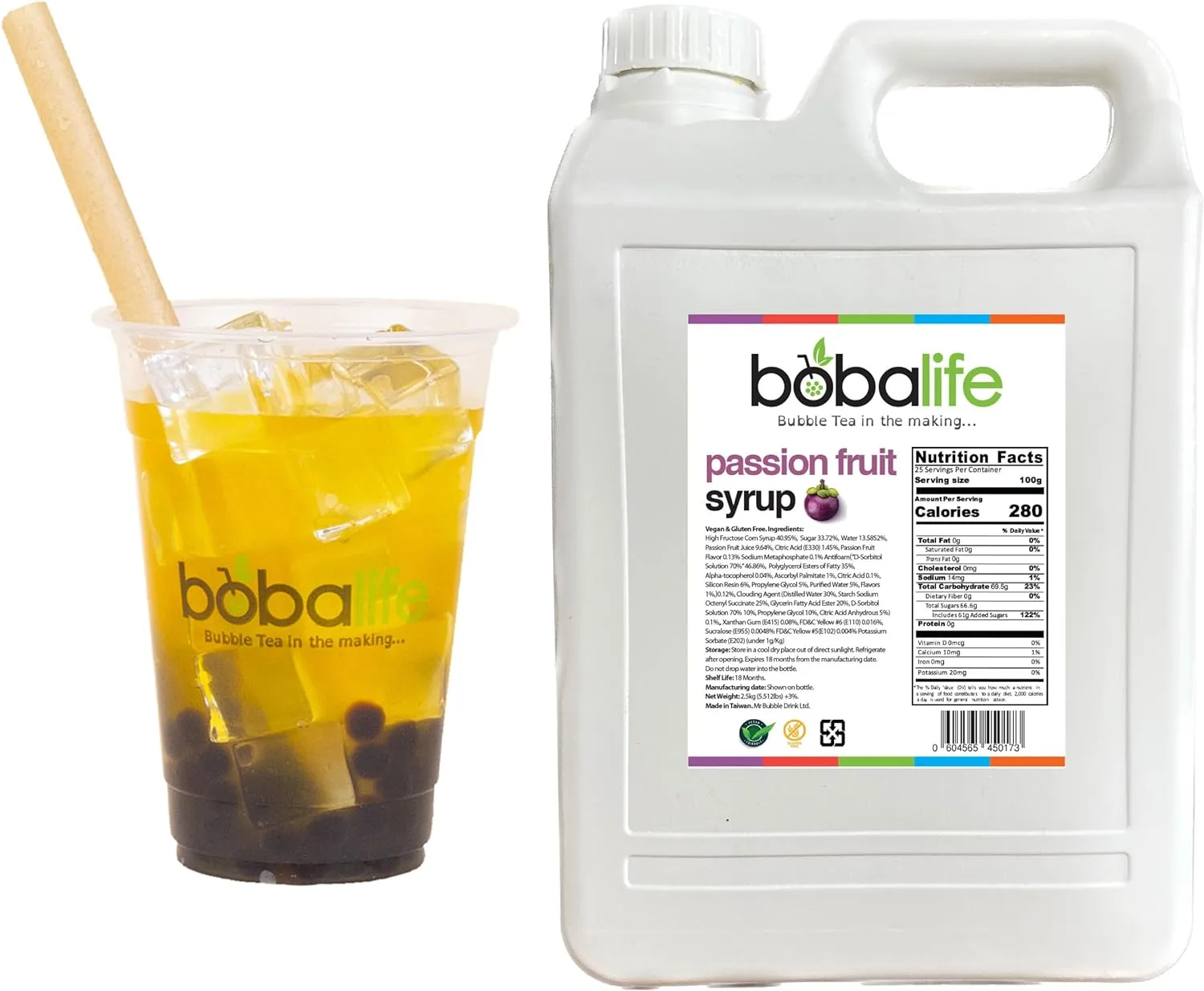 Bubble Tea - Passion Fruit Syrup (2.5kg)