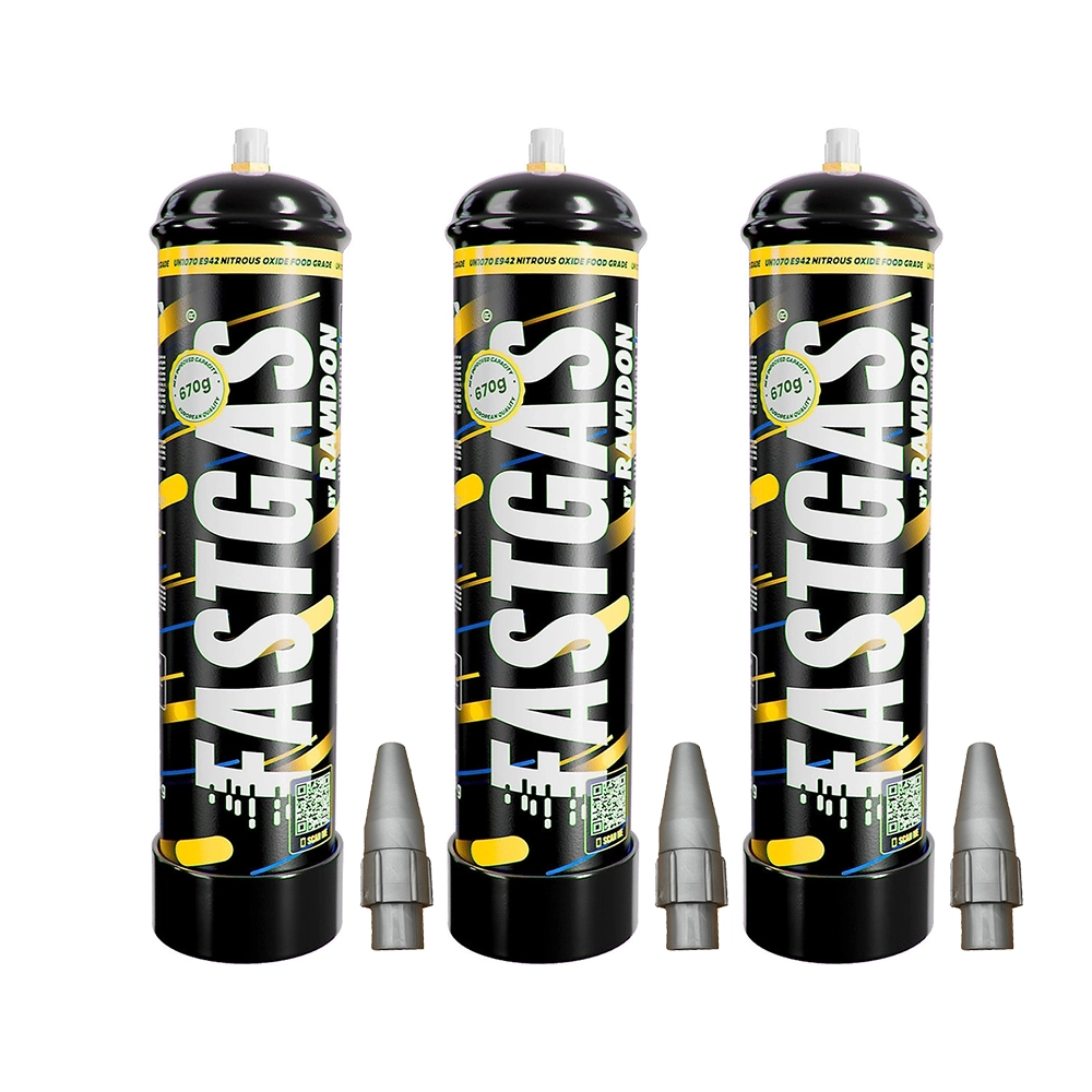 Cream Chargers by   Fast Gas x 3 (670g N2O)