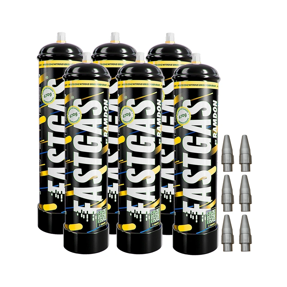 Cream Chargers by  Fast Gas (670g) Wholesale (Case of 6) Business Only