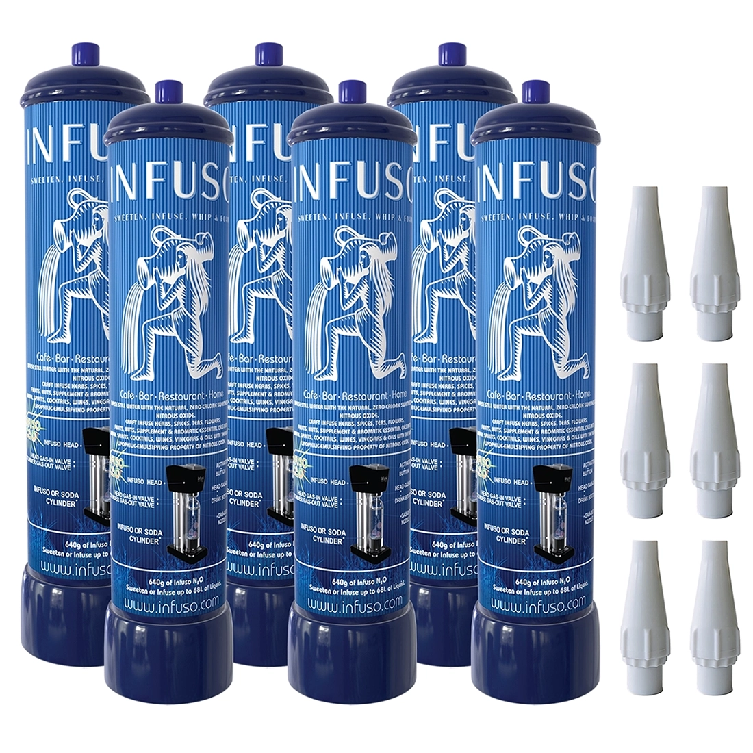 Cream Charger by Infuso x 6 (640g N2O) Business Only