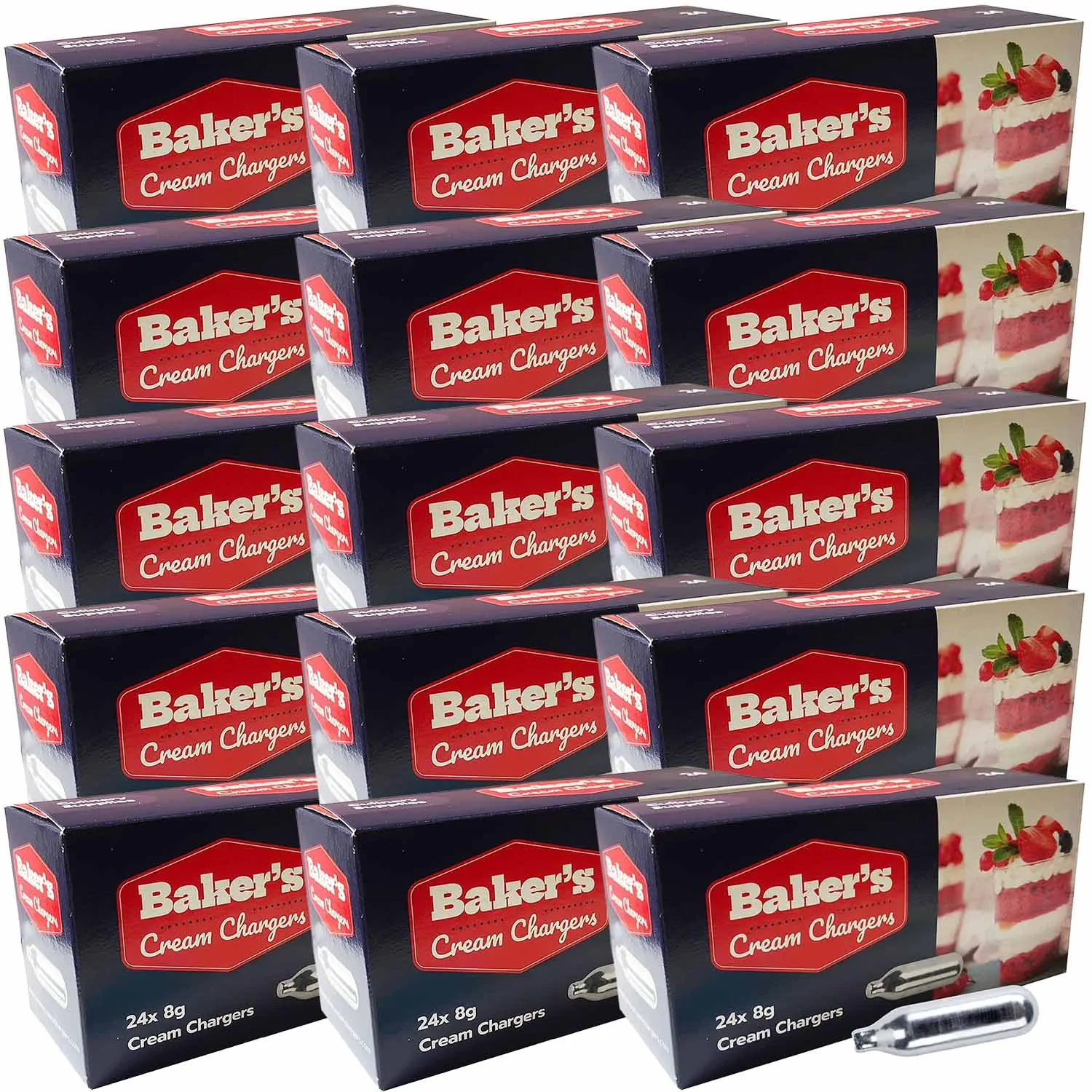 Cream Chargers by Bakers Wholesale (Case of 360) Business Only